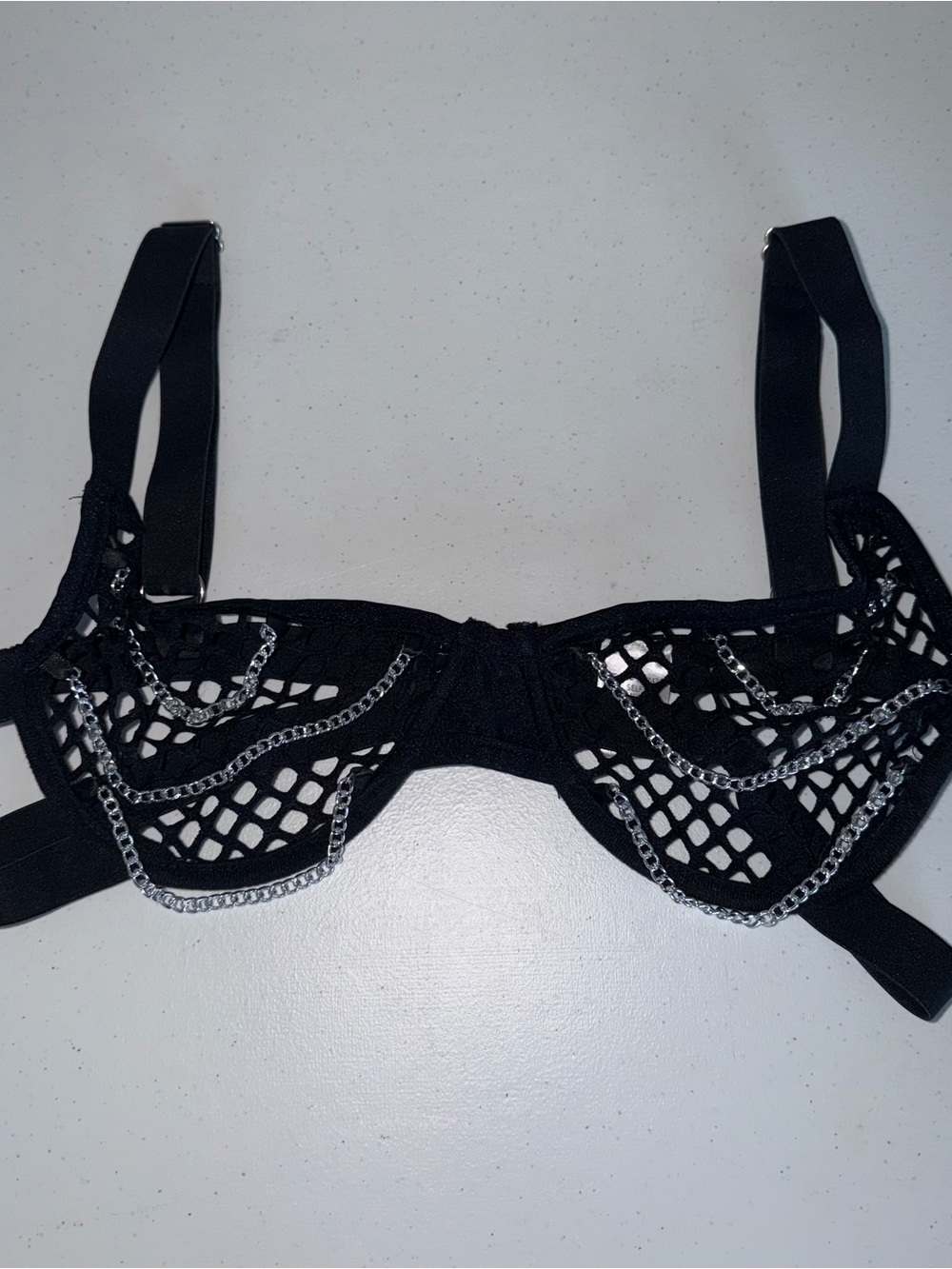 Rave Festival Mesh Chain Bra